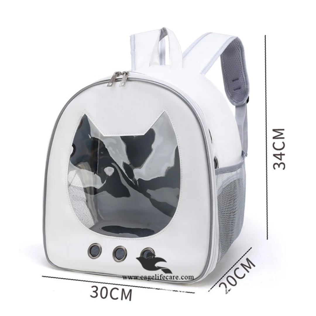 Kitty Face Window Cat & Small Dog Carry Bag – Imported PU Leather (M#6)