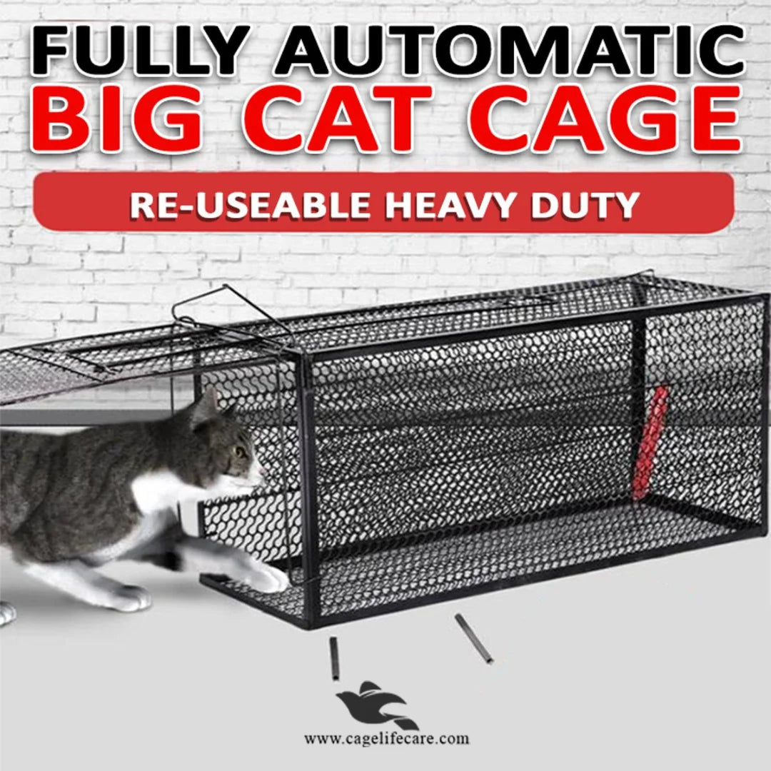 Large Iron Trap Cage for Cats & Animals