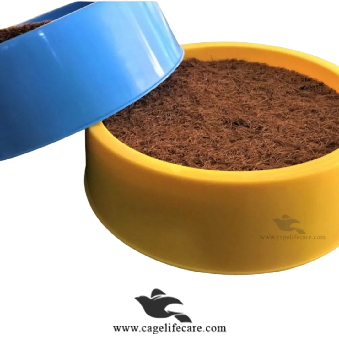 Large Nest Bowl with Coconut Mat For Pigeons & Poultry