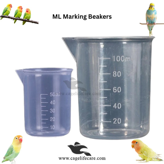 ML Marking Beakers - Accurate Liquid Measuring for Birds