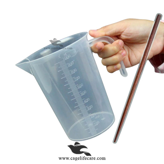 ML Marking Water Jugs - Precision Measuring for Bird Care