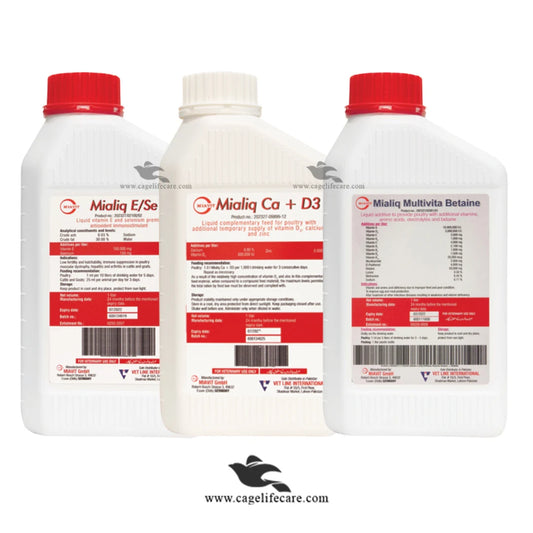 Mialiq 3-Piece Set (Multivitamin + E Selenium + Calcium CA D3) 1000ml Packing Set