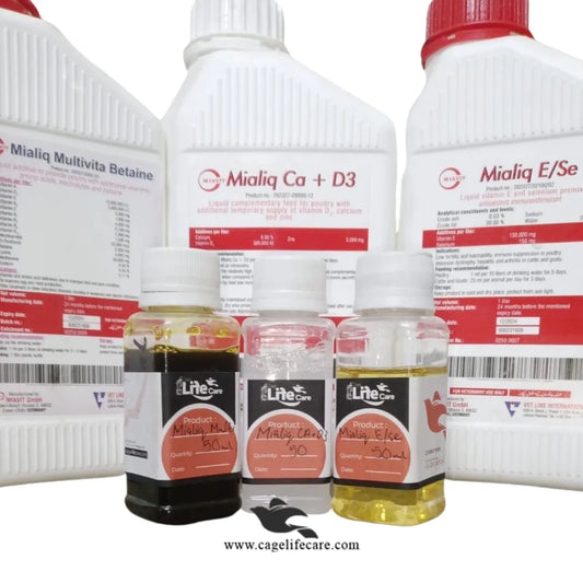 Mialiq 3-Piece Set (Multivitamin + E Selenium + Calcium CA D3) 50ml Loose Packing Set