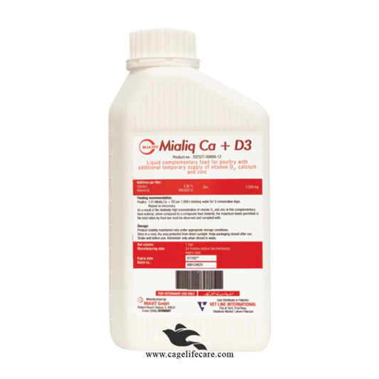 Mialiq CA+D3 – Provide Vitamin D3, Calcium & Zinc 1000ml Packing