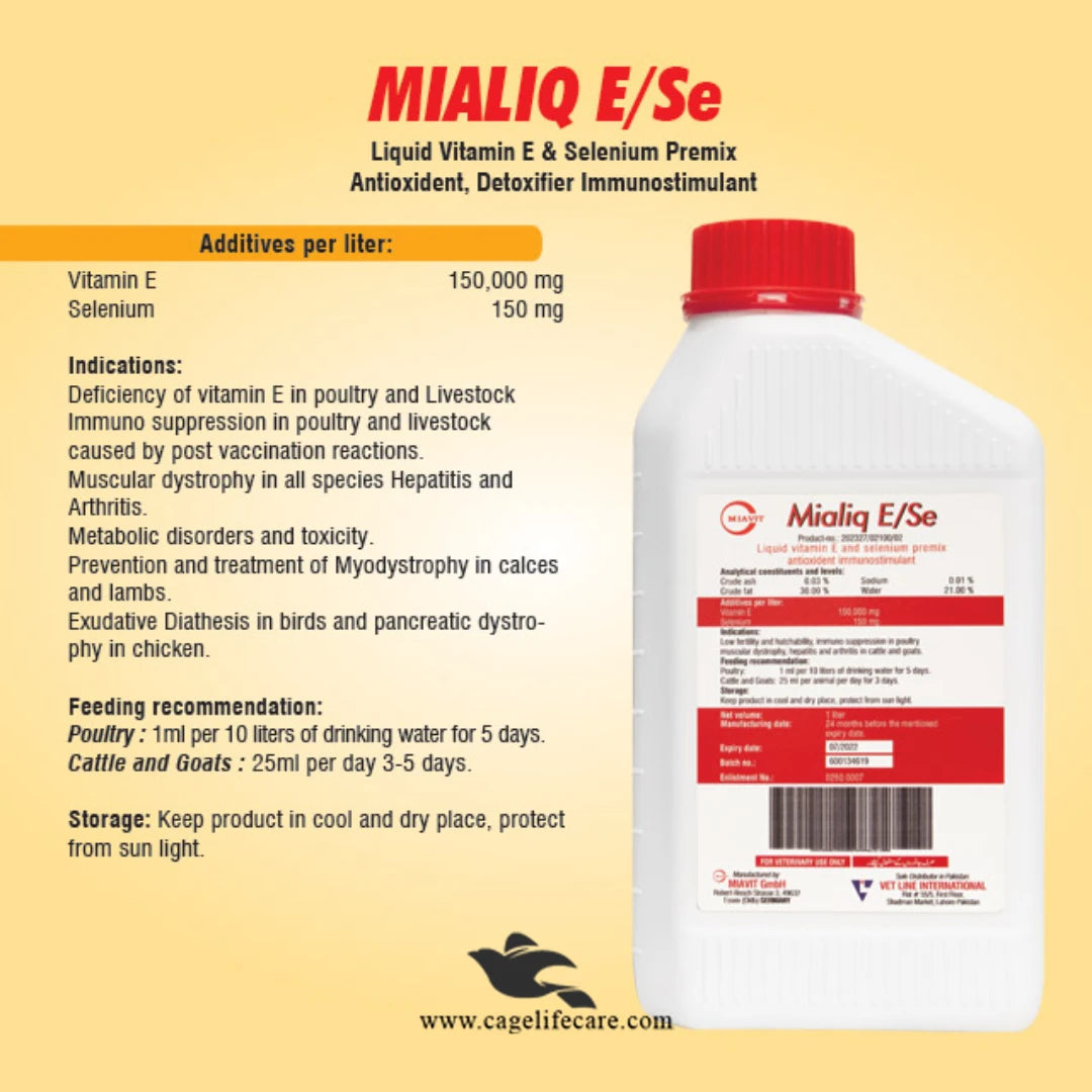 Mialiq E SEL – Liquid Vitamin E & Selenium