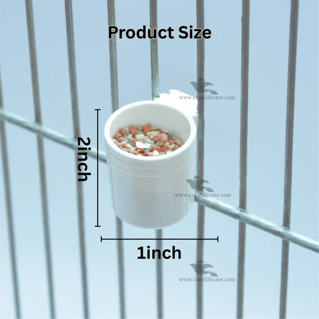 Minerals and Treat Tiny White Pot for Small Birds ( Italy )