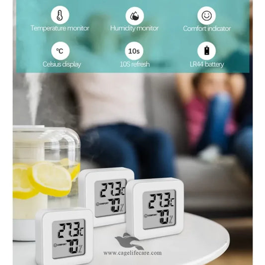 Mini HTC Digital Thermometer & Hygrometer - Climate Monitor
