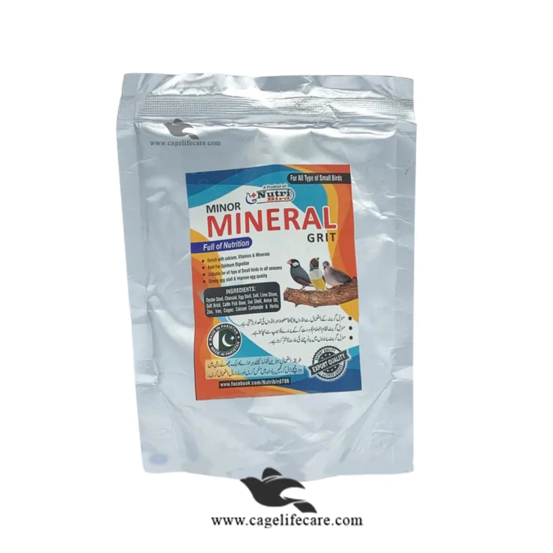 Minor Mineral Grit – Nutrient-Rich Supplement for Finches & Canaries 500g Pack