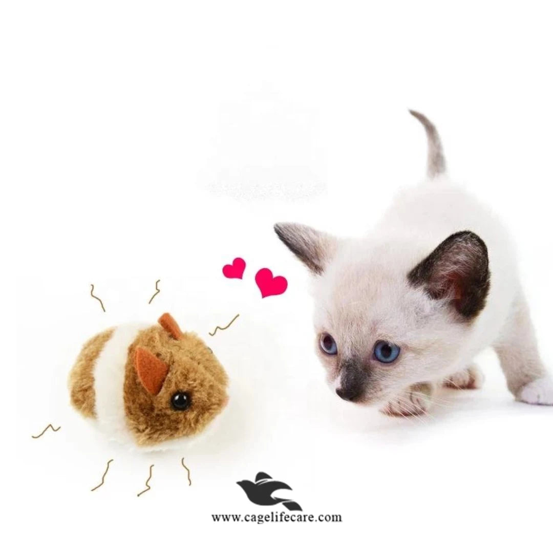 Durable and Safe Vibrating Mouse Toy for Cats