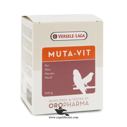 Muta Vit – Multi-Vitamin Supplement for Healthy Moult & Feather Development in Birds 200g Bottle and Loose Packing