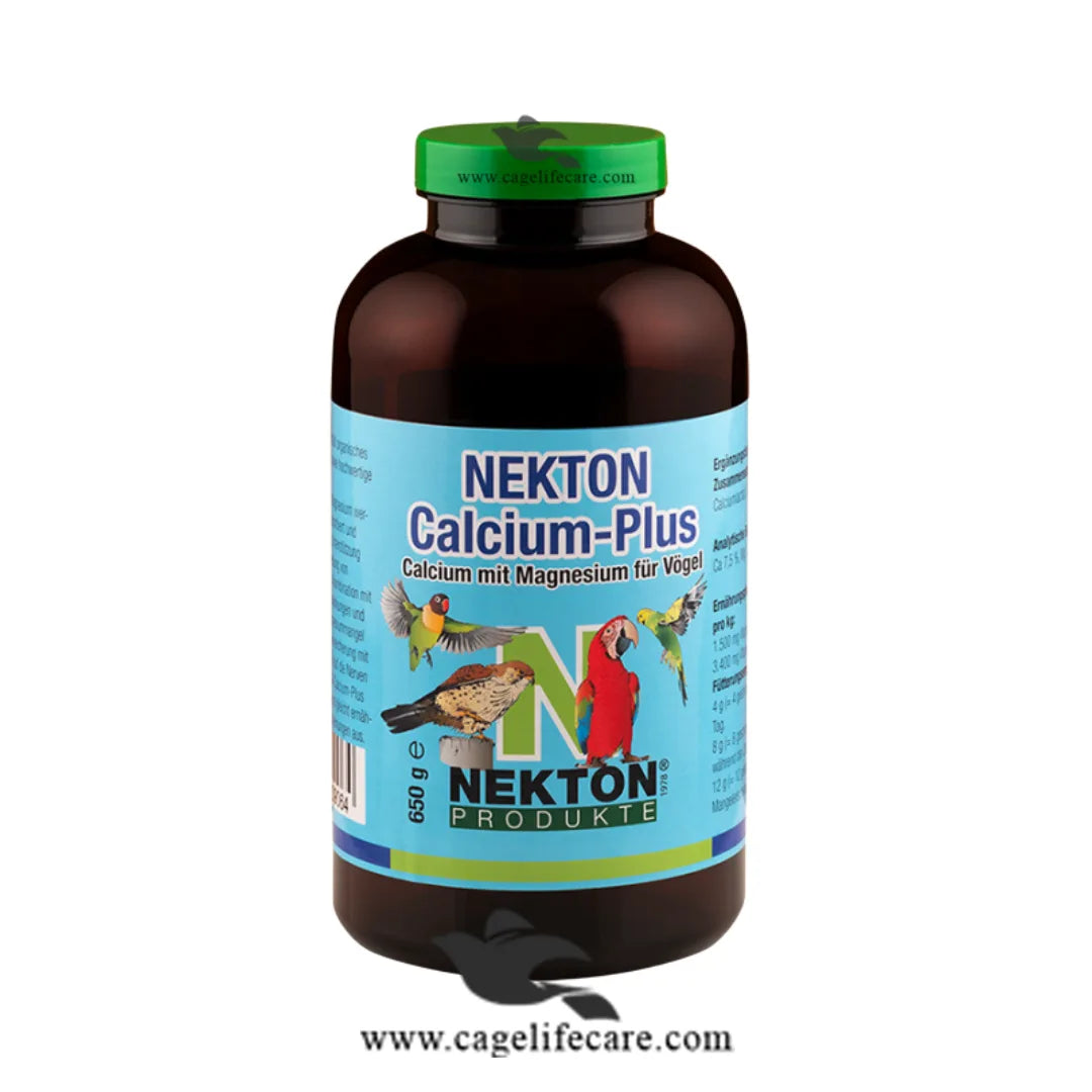 NEKTON Calcium Plus – Organic Calcium & Magnesium for Birds 650g Bottle and Loose Packing