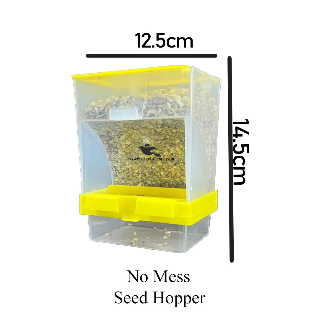 No Mess Seed Hopper for Finches & Small Birds