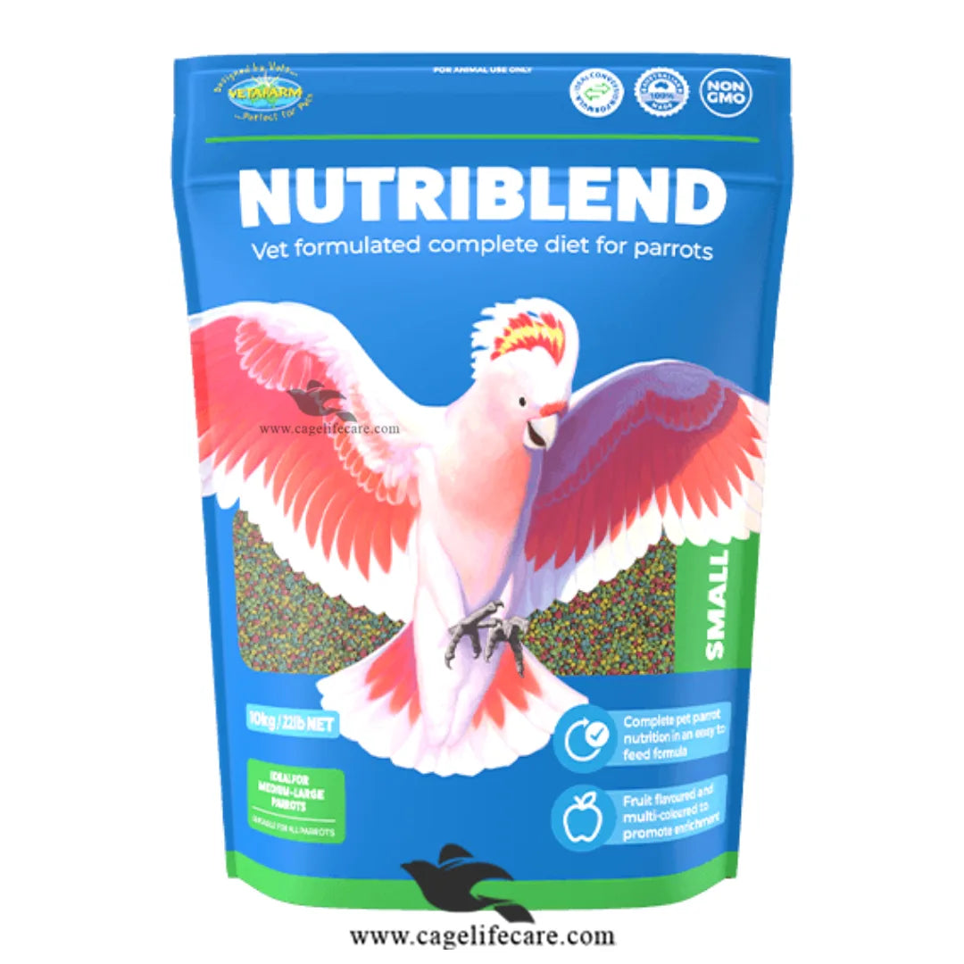Nutriblend Small Pellets – Nutritionally Balanced Diet for parrots 10kg bag and loose packing
