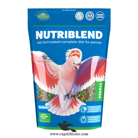 Nutriblend Small Pellets – Nutritionally Balanced Diet for parrots 2kg bag and loose packing