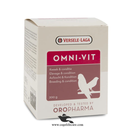 Omni Vit – Multi-Vitamin Supplement for Optimal Health & Breeding Performance in Birds 200g Bottle and Loose Packing