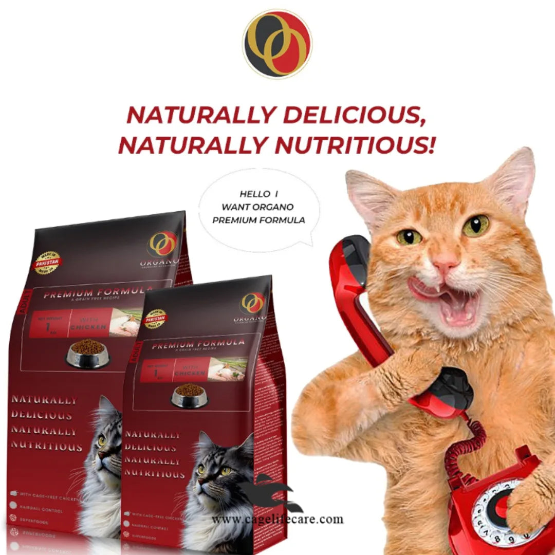 Organo Premium Formula Adult Cat Food – Grain-Free Chicken 1KG