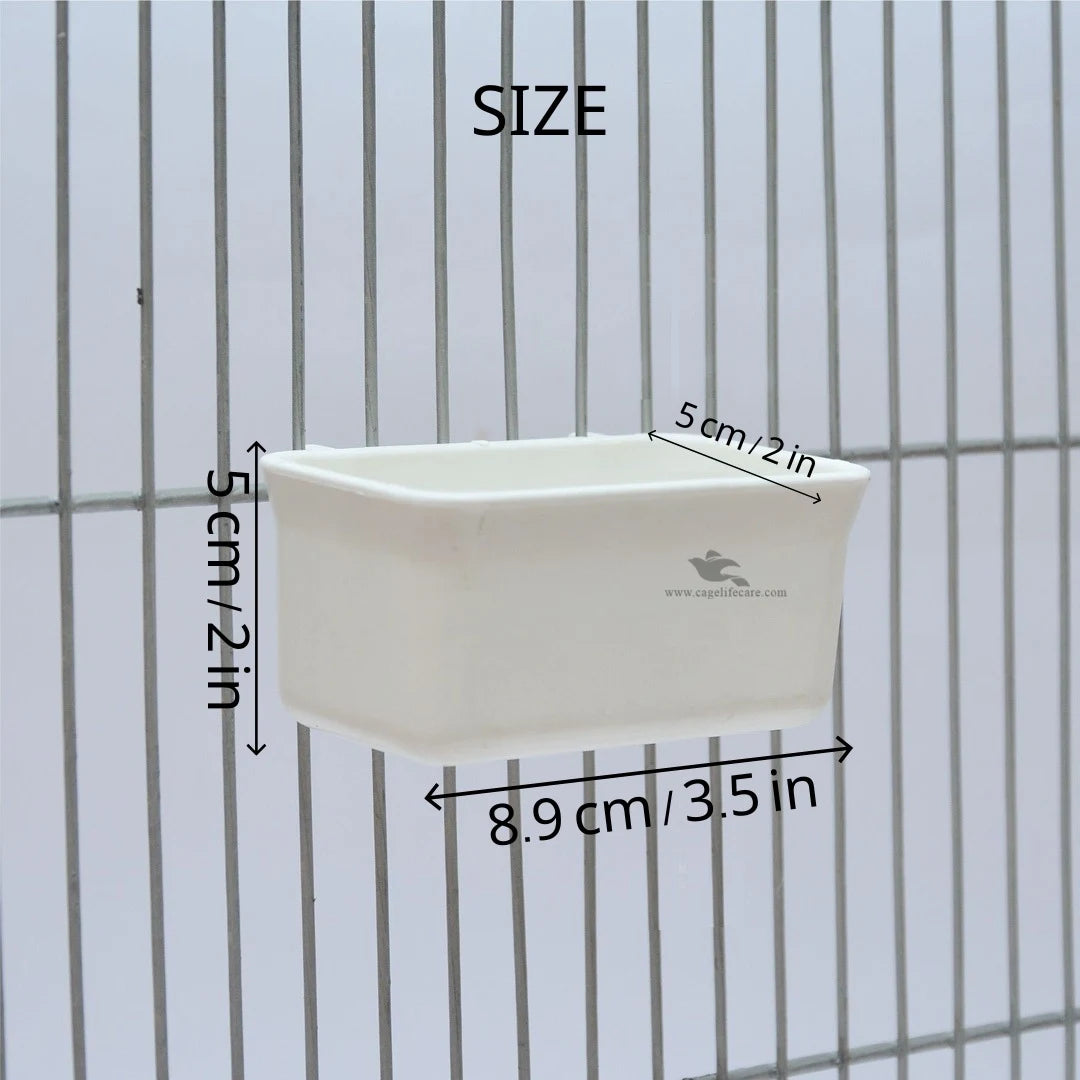 Parma Feeding Pot – Premium Italian Feeder for Birds - Diemension