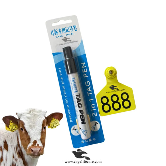 Permanent Ear Tag Marker Pen – Black Ink for Livestock Tags (Cattle, Sheep, Goats)