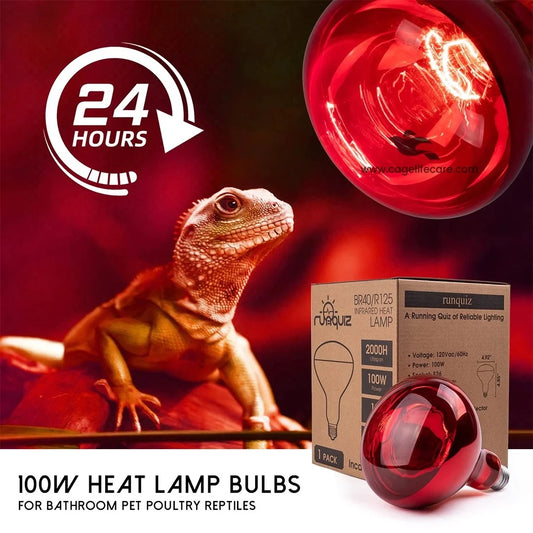 Pet Infrared Waterproof Heating Light Bulb - Fast Recovery HEATING SUN BATH FOR REPTILES