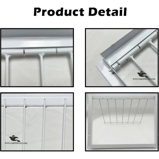 Pigeon Trap Loft Door with Steel Frame - Close View