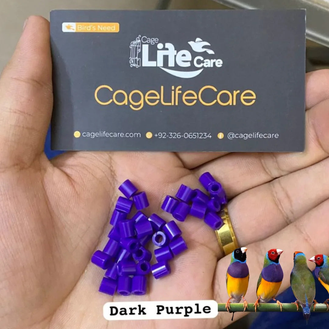 Plastic Cut Rings for Finches & Canaries – 3mm (Imported) Dark Purple Color Rings