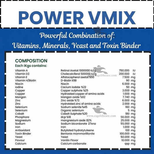 Power V Mix Turkey feed supplement with DCP yeast and toxin binder