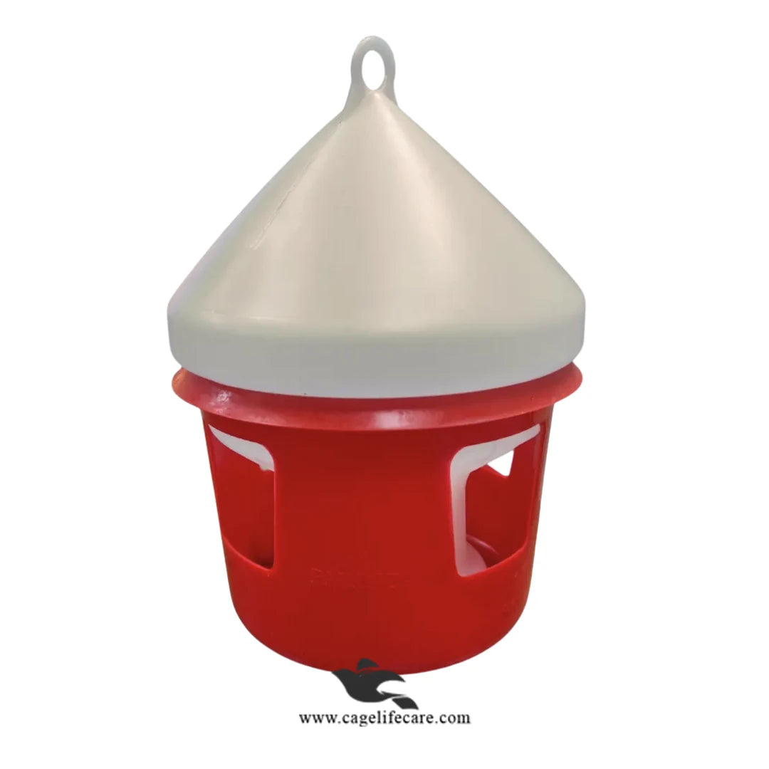 Heavy-duty plastic poultry and pigeon drinker