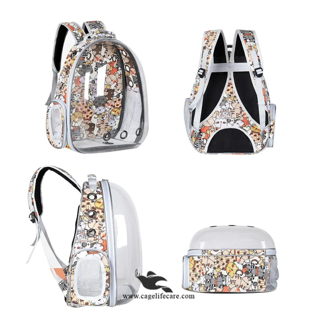 Premium Cartoons Fancy Capsule Design Pet Carry Bag – For Cats & Small Dogs (M#9)