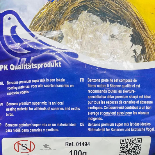 Premium Super Mix Nesting 100g for Finches, Java, Doves & Canaries