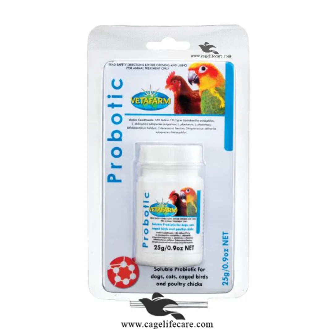 Probotic – Blend of Seven Live Microbes for Birds & Animals Probiotic for chickens birds and livestock 25g Box and Loose Packing