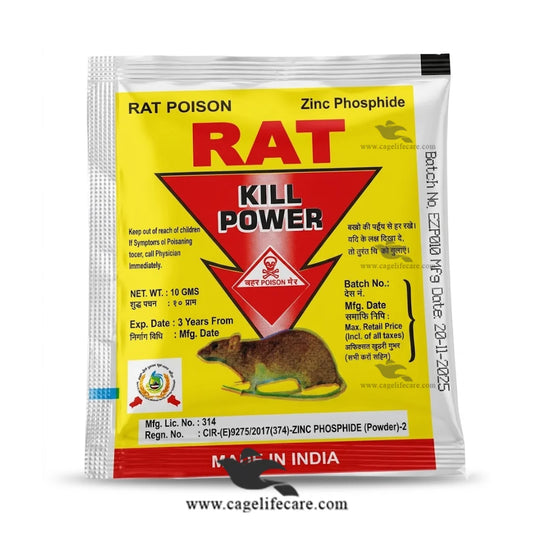 Rat Kill Mouse Killing Powder 10g — Imported Rodent Control for Homes, Farms and Poultry Areas