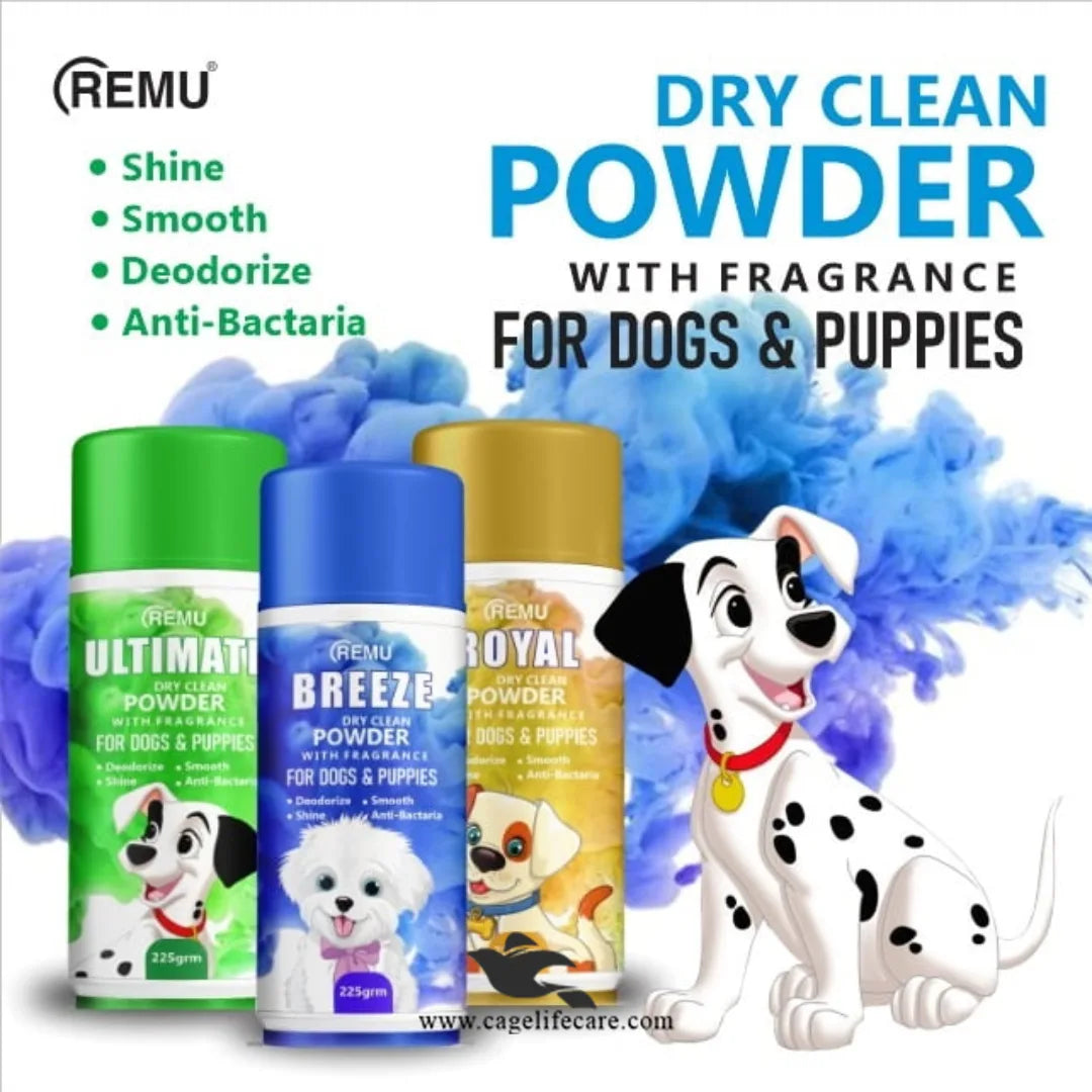 Remu Dog & Puppy Dry Clean Bath Powder 225GM