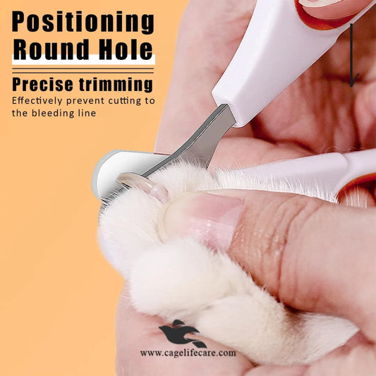 Ergonomic handle cat nail trimmer non slip grip