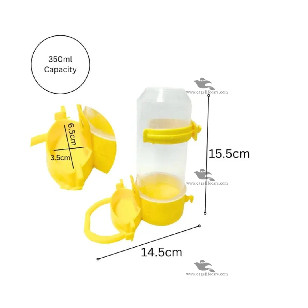 Silo Shutter Door Feeder & Drinker - 350ml for Birds Complete Size