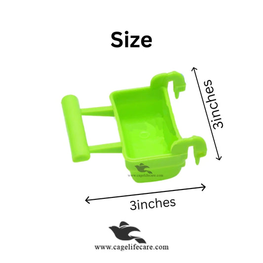 Soft Food Pot With Perch For Small Birds Size Diemension