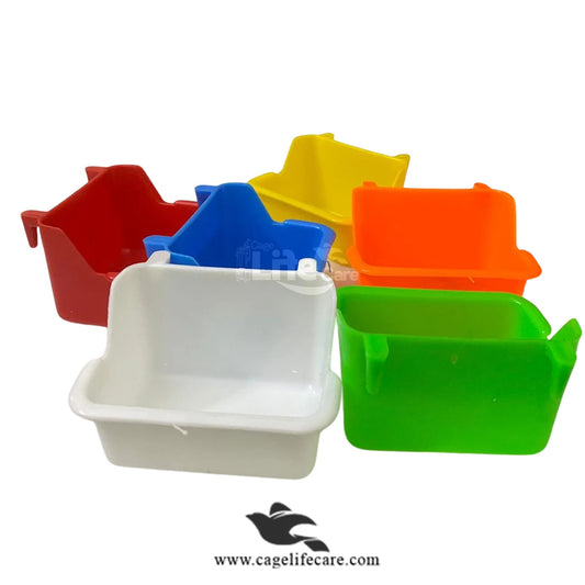 Square Hanging Egg Food & Grit Pots for Small Birds