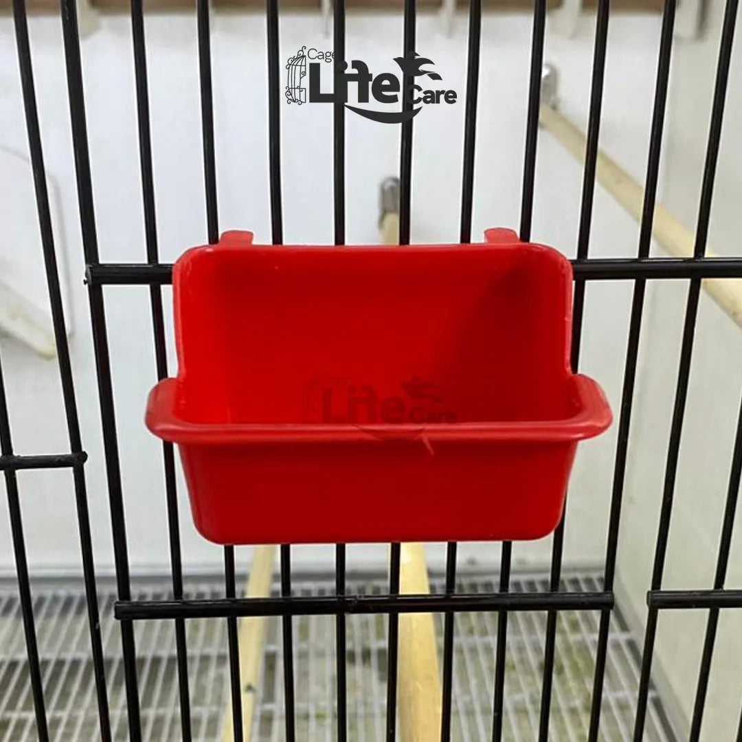 Square Hanging Egg Food & Grit Pots for Small Birds