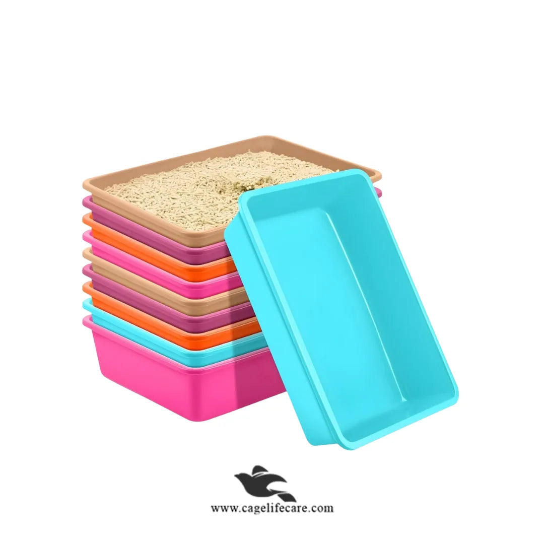 Square Imported Litter Tray for Kittens with Scoop – High-Quality