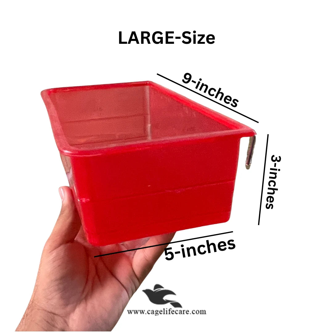 Square Plastic Hanging Pots with Locks for Birds