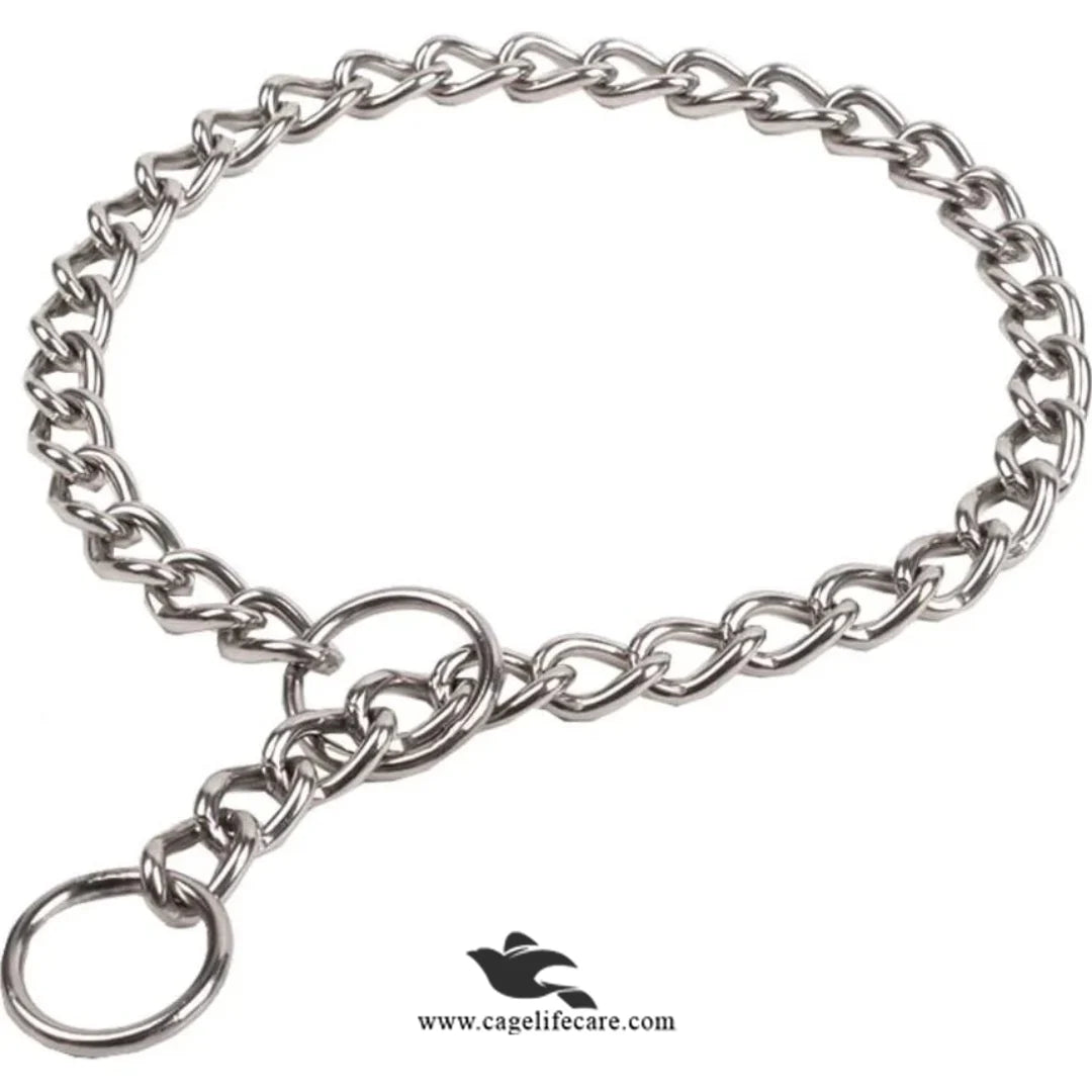 Stainless Steel Choke Chain for Dogs – Small Rings, Hi-Quality