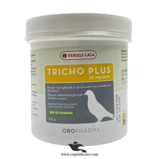 Tricho Plus – Effective Treatment for Canker & Hexamitiasis in Pigeons 250g Box and Loose Packing