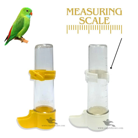 Unbreakable 100ml Water Drinker For Small Birds Scale measuring