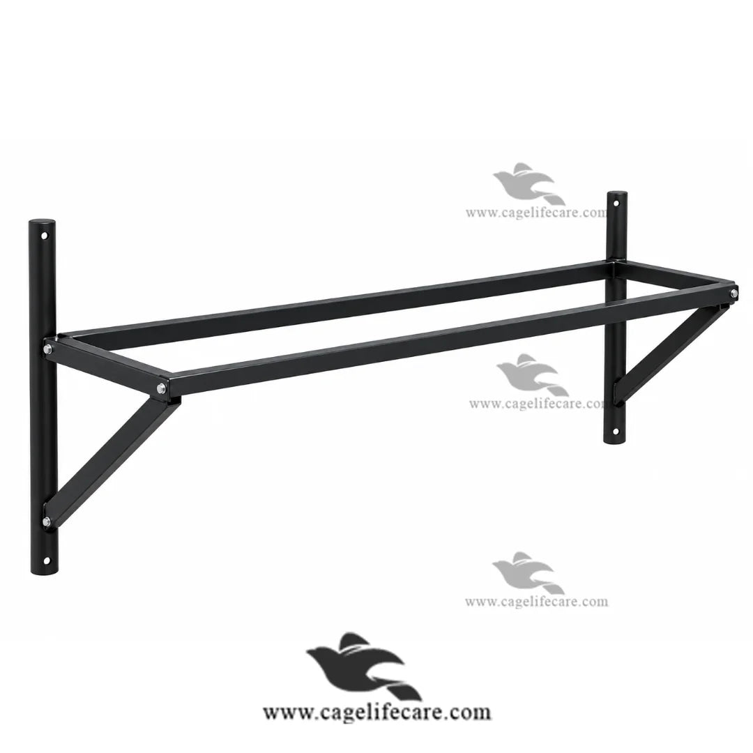 Custom size wall mounted livestock feeding bucket frame