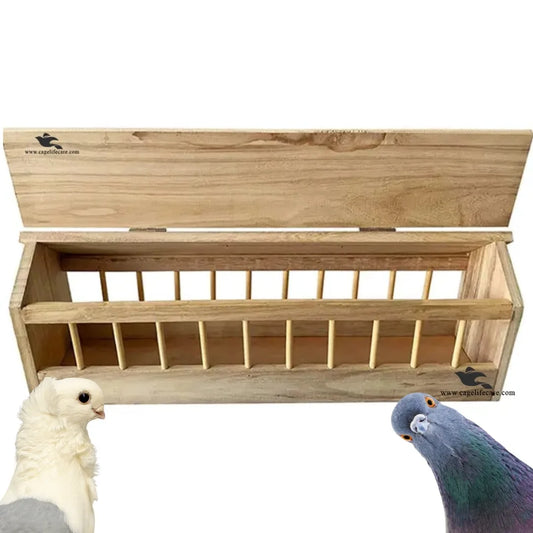 Wooden Feeding Tray for Pigeons, Ground Birds & Poultry