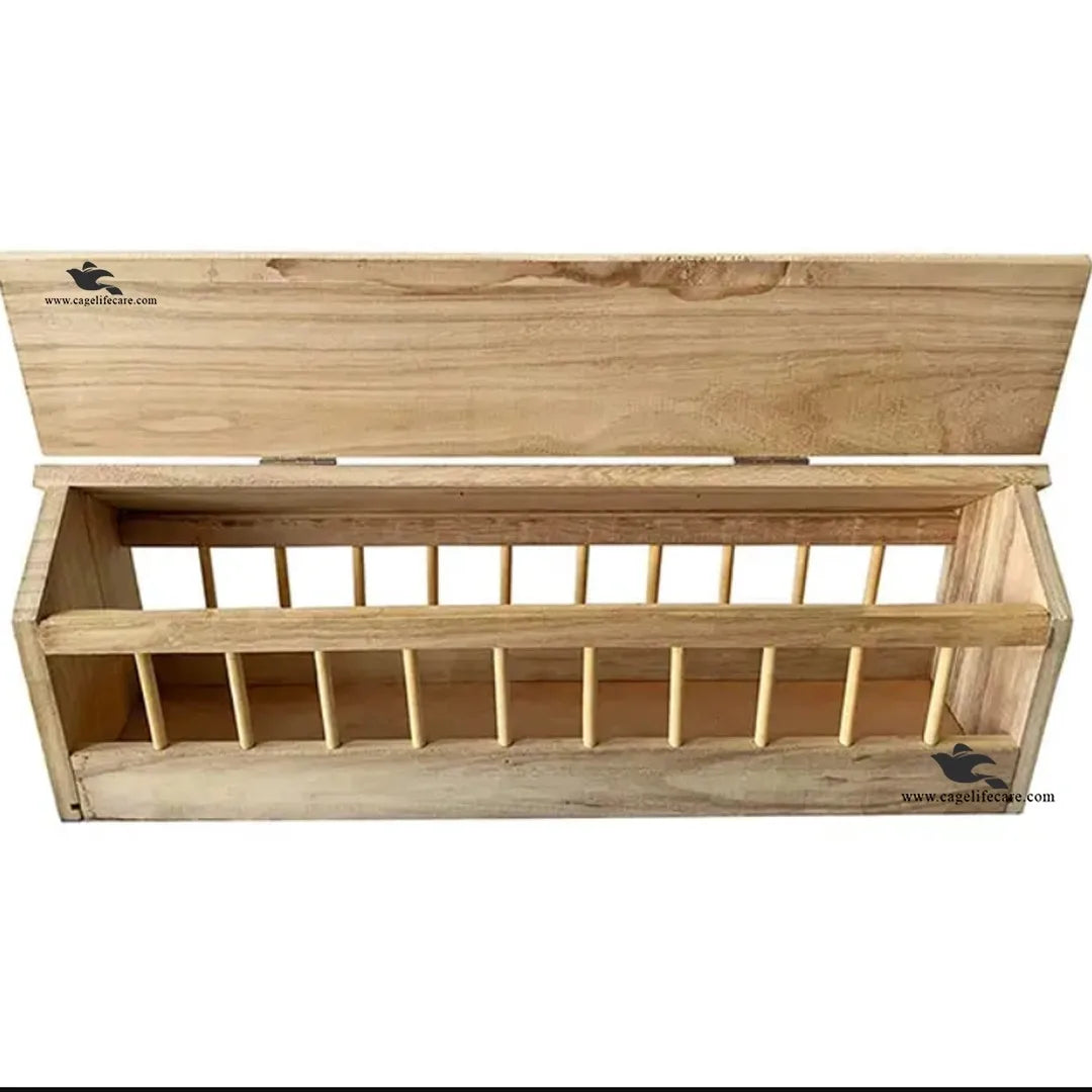 Wooden Feeding Tray for Pigeons, Ground Birds & Poultry