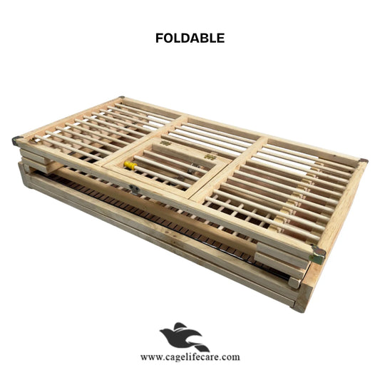 Cage Life Care wooden pigeon cage with trays
