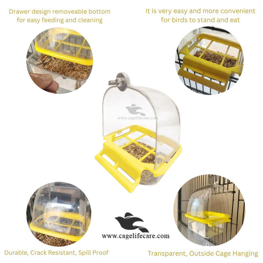 Crescent Feeder for Birds – Mess-Free Bird Feeder for Cages