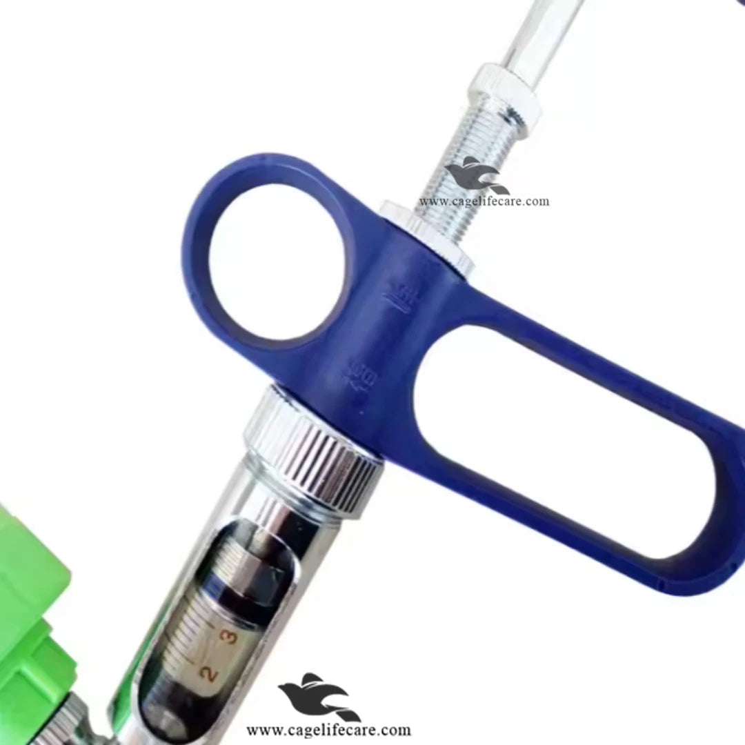 Automatic Veterinary Syringe Vaccine Gun 5ml STEEL – Adjustable Injector Imported