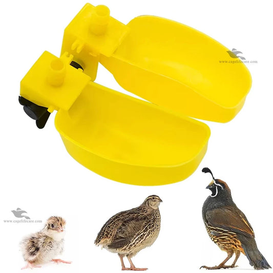 External Automatic Water Cup for Quail and Small Ground Birds