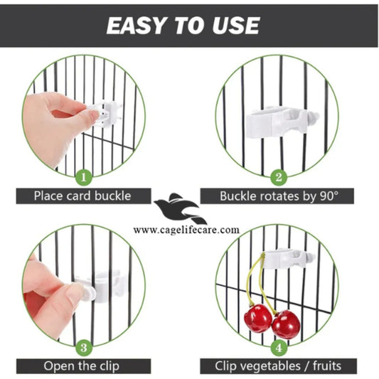 Multi-Purpose Shark Grip Clip For Birds & Pets Fruits and Vegetable holder